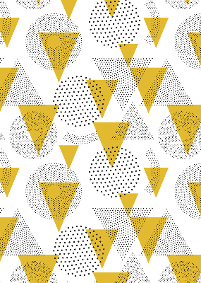 Blackout roller blind Triangles and circles made of dots