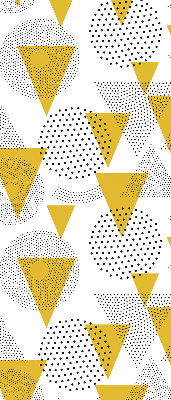 Blackout roller blind Triangles and circles made of dots