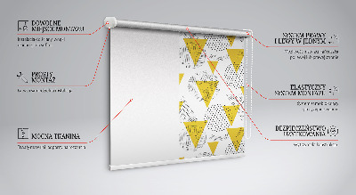 Blackout roller blind Triangles and circles made of dots