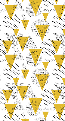 Blackout roller blind with a pattern of dots forming triangles and circles