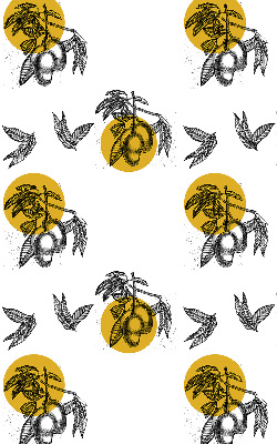 Blackout roller blind for window Fruits and yellow circles