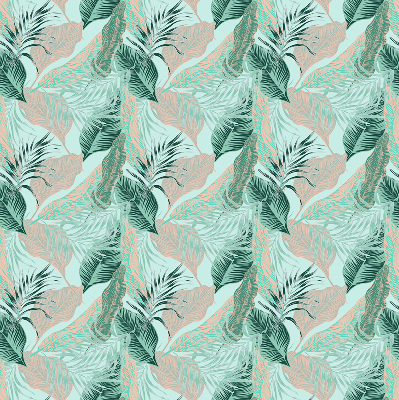 Fabric roller blind for window Tropical leaves