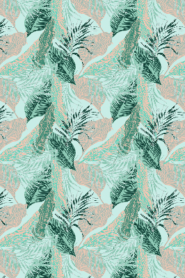 Fabric roller blind for window Tropical leaves