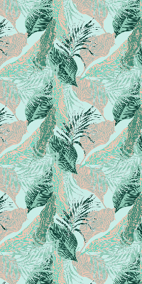 Fabric roller blind for window Tropical leaves
