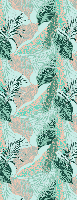 Fabric roller blind for window Tropical leaves