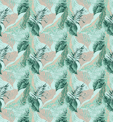 Fabric roller blind for window Tropical leaves