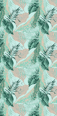 Fabric roller blind for window Tropical leaves