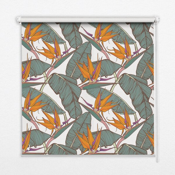 Blackout roller blind Green leaves