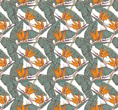 Blackout roller blind green leaves pattern