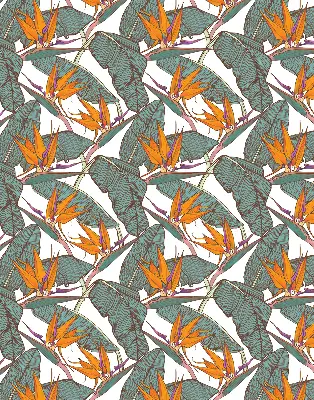 Blackout roller blind green leaves pattern