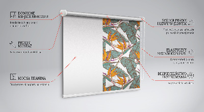 Blackout roller blind Green leaves