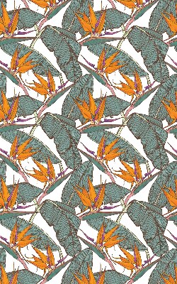 Blackout roller blind green leaves pattern
