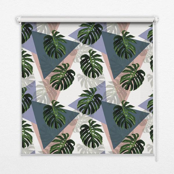 Blackout roller blind for window The leaves of the plant