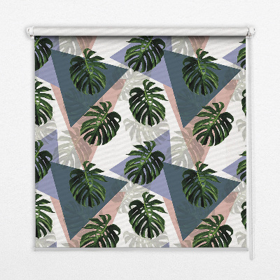 Blackout roller blind for window The leaves of the plant