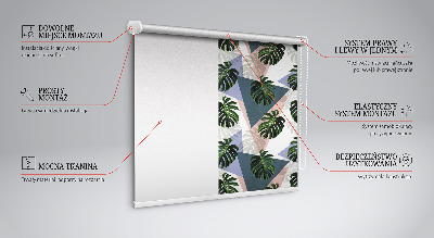 Blackout roller blind for window The leaves of the plant