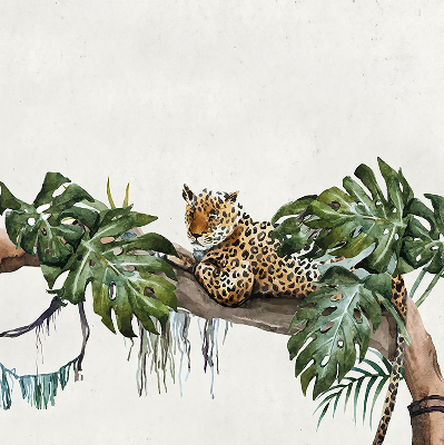 Blackout roller blind Cheetahs on a branch