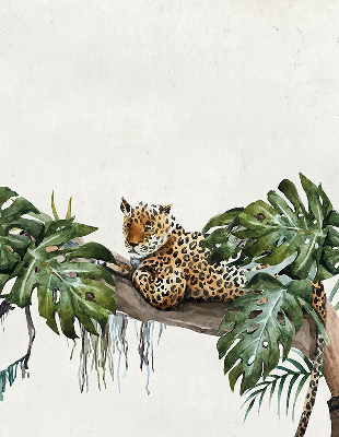 Blackout roller blind Cheetahs on a branch