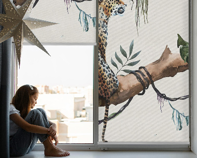 Blackout roller blind Cheetahs on a branch