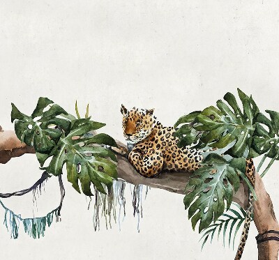 Blackout roller blind Cheetahs on a branch
