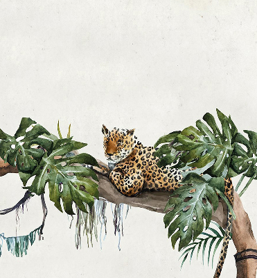 Blackout roller blind Cheetahs on a branch