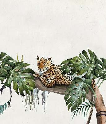 Blackout roller blind Cheetahs on a branch