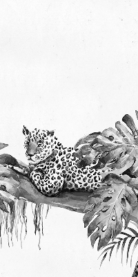 Blackout roller blind for window Drawn cheetahs on a branch