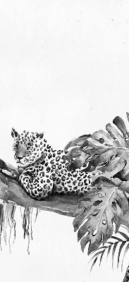 Blackout roller blind for window Drawn cheetahs on a branch