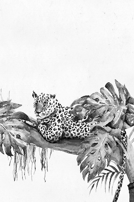 Blackout roller blind for window Drawn cheetahs on a branch