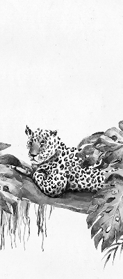 Blackout roller blind for window Drawn cheetahs on a branch