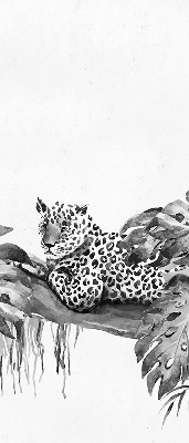 Blackout roller blind for window Drawn cheetahs on a branch