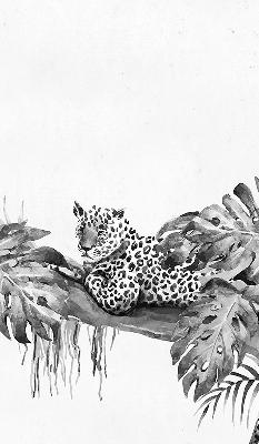 Blackout roller blind for window Drawn cheetahs on a branch