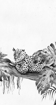 Blackout roller blind for window Drawn cheetahs on a branch
