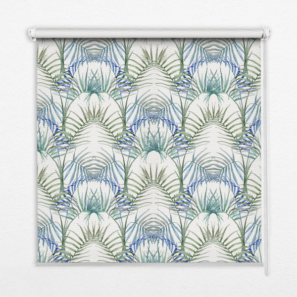 Fabric roller blind for window Colorful leaves