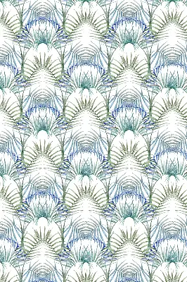 Fabric roller blind for window colorful leaves pattern