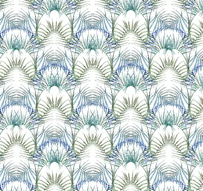 Fabric roller blind for window colorful leaves pattern
