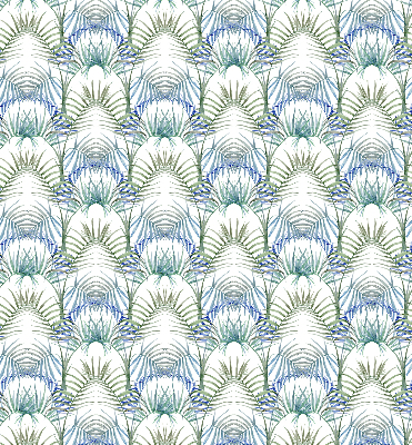 Fabric roller blind for window colorful leaves pattern