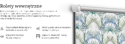 Fabric roller blind for window Colorful leaves