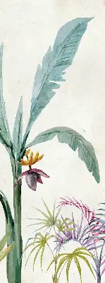 Blackout roller blind in exotic nature design