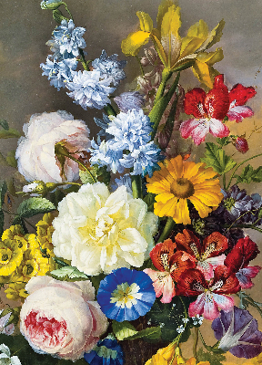 Blackout roller blind A bouquet of flowers