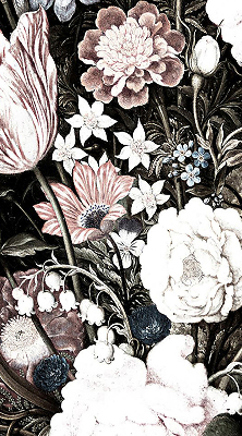 Blackout roller blind for window A bouquet of flowers