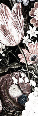 Blackout roller blind for window A bouquet of flowers