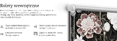 Blackout roller blind for window A bouquet of flowers
