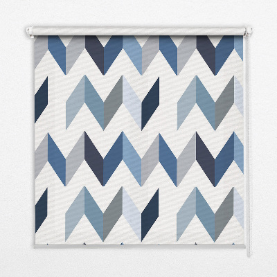 Blackout roller blind Blue herringbone