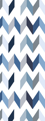 Blackout roller blind Blue herringbone