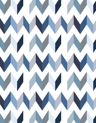 Blackout roller blind in blue herringbone