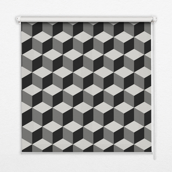 Blackout roller blind for window 3D cubes