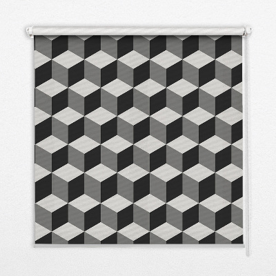 Blackout roller blind for window 3D cubes