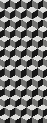 Blackout roller blind for window 3D cubes