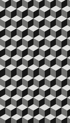 Blackout roller blind for window 3D cubes