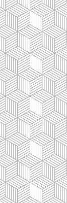 Fabric roller blind for window 3D cubes